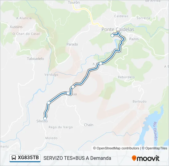 XG835TB Bus Line Map