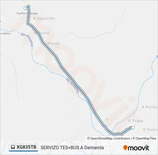 XG835TB Bus Line Map