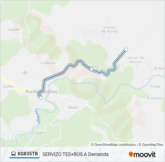 XG835TB Bus Line Map