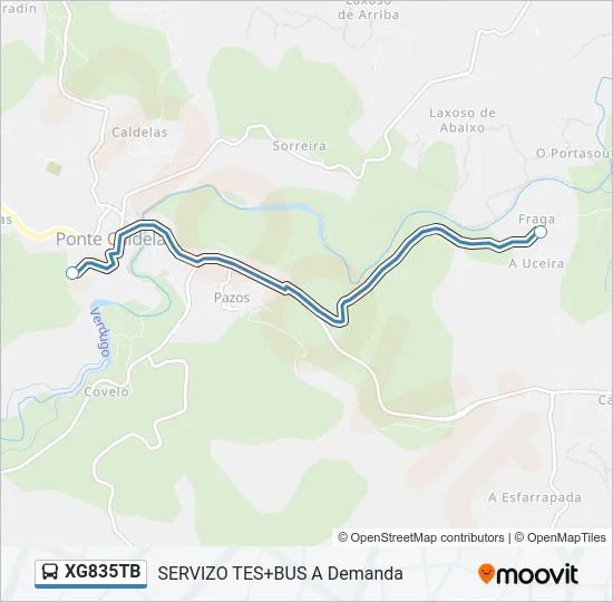 XG835TB Bus Line Map