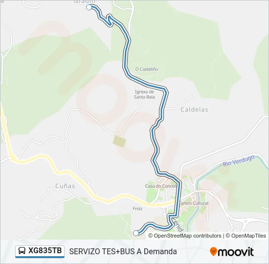 XG835TB Bus Line Map