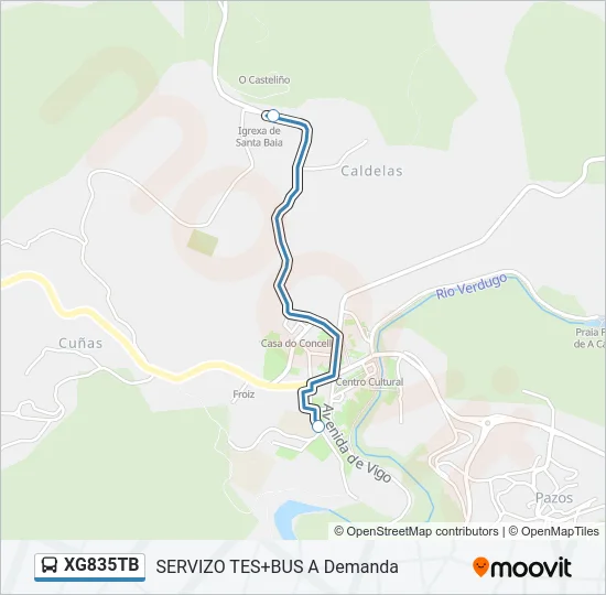 XG835TB Bus Line Map