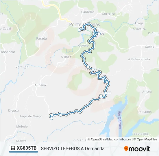 XG835TB Bus Line Map