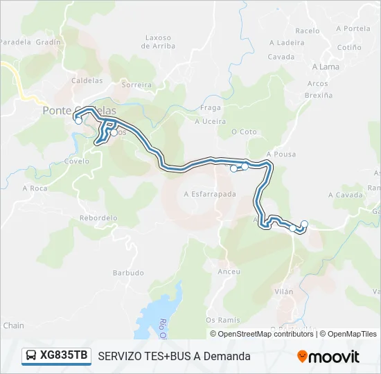 XG835TB Bus Line Map