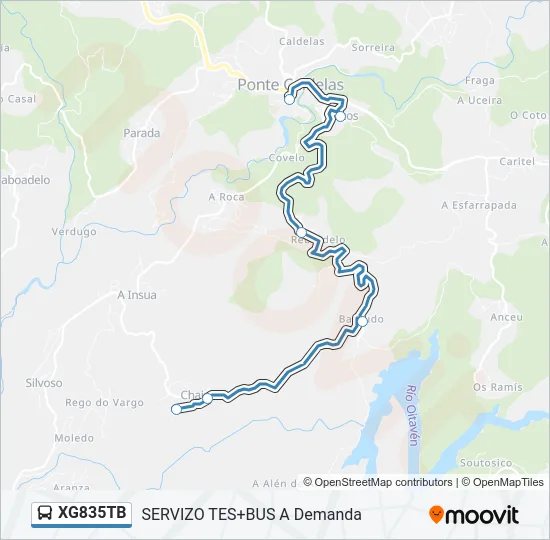 XG835TB Bus Line Map
