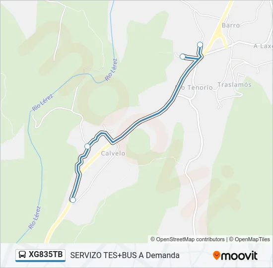 XG835TB Bus Line Map
