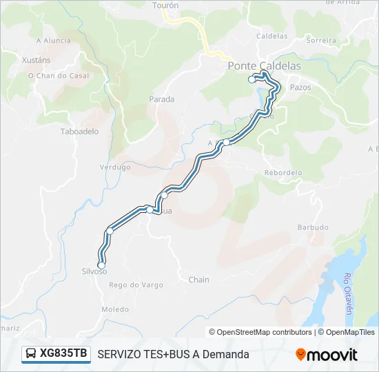 XG835TB Bus Line Map