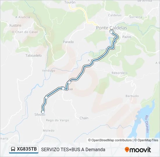 XG835TB Bus Line Map