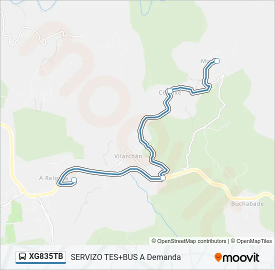 XG835TB Bus Line Map