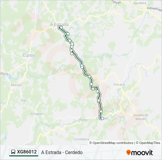 XG86012 Bus Line Map