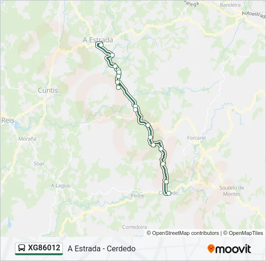 XG86012 Bus Line Map