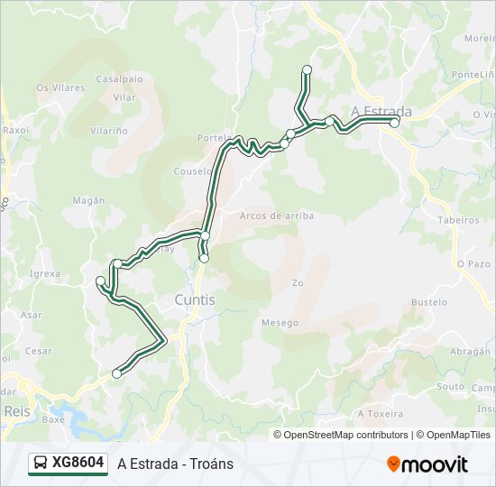 XG8604 bus Line Map