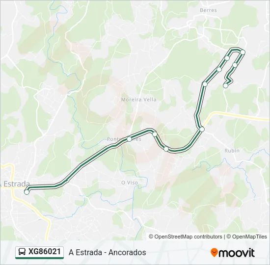 XG86021 Bus Line Map