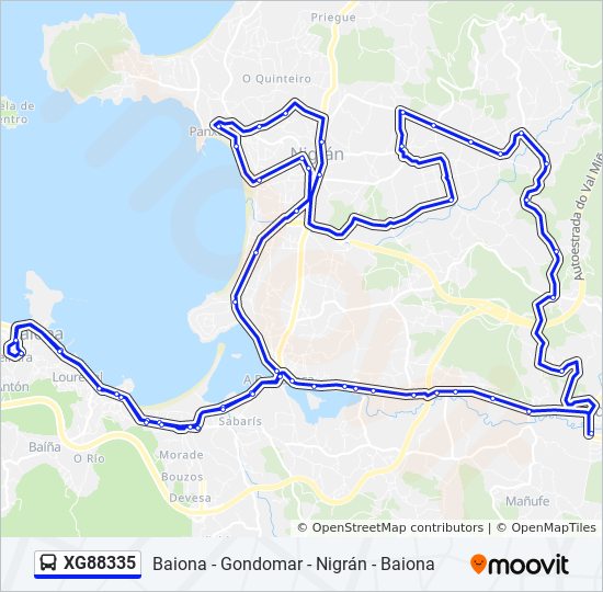 XG88335 bus Line Map