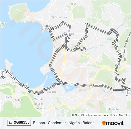 XG88335 bus Line Map