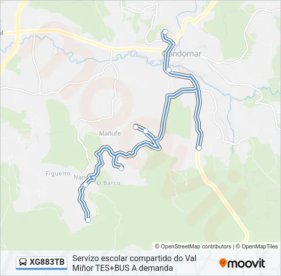 XG883TB Bus Line Map