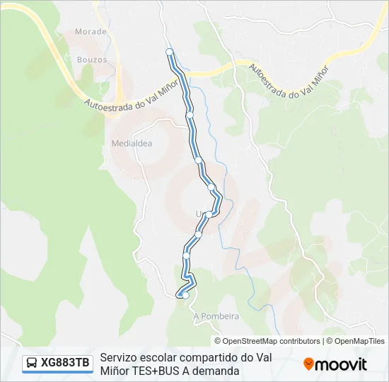 XG883TB Bus Line Map