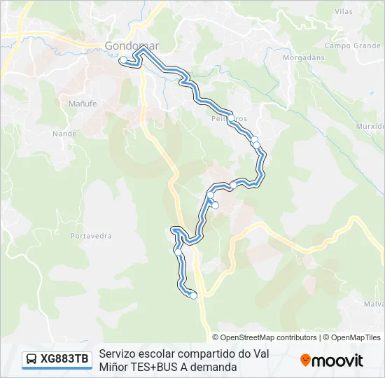 XG883TB Bus Line Map