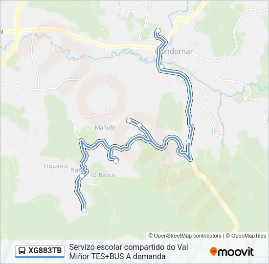 XG883TB Bus Line Map