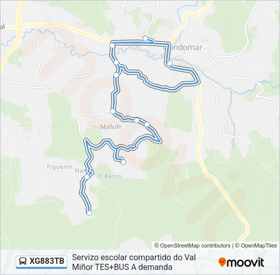 XG883TB Bus Line Map