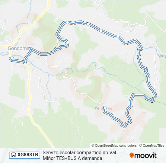 XG883TB Bus Line Map