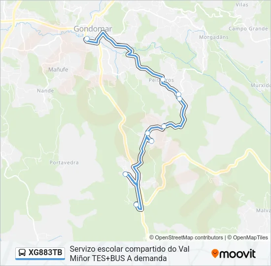 XG883TB Bus Line Map