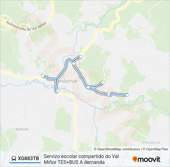 XG883TB Bus Line Map