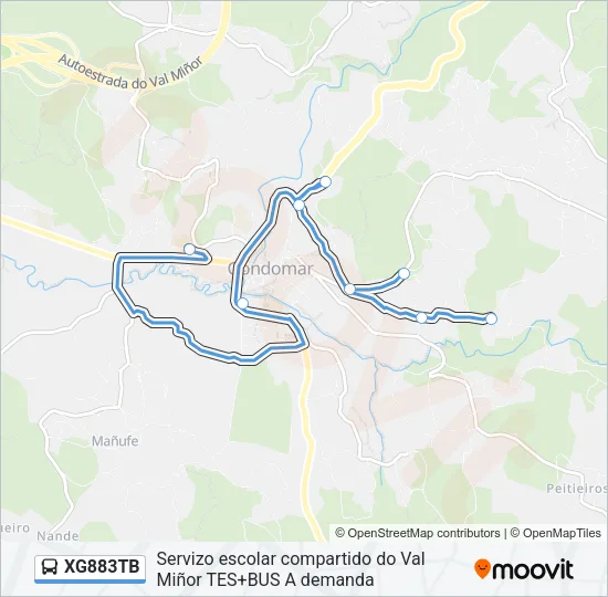 XG883TB Bus Line Map