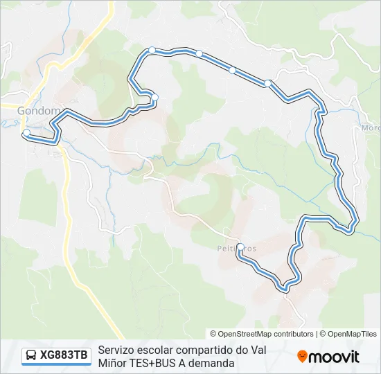 XG883TB Bus Line Map