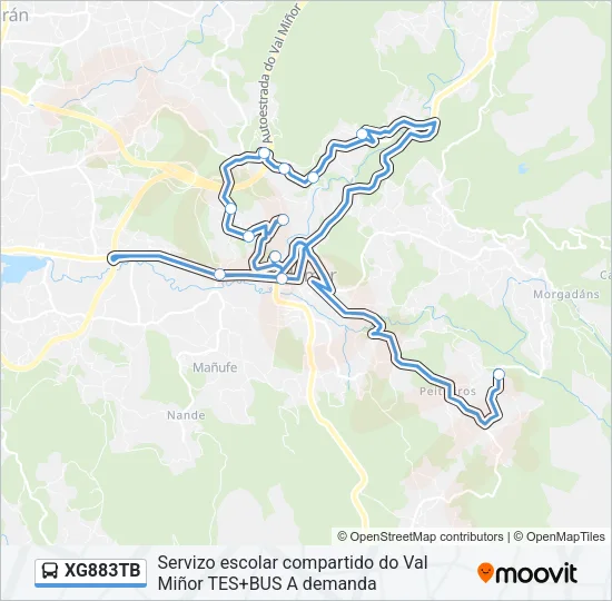 XG883TB Bus Line Map