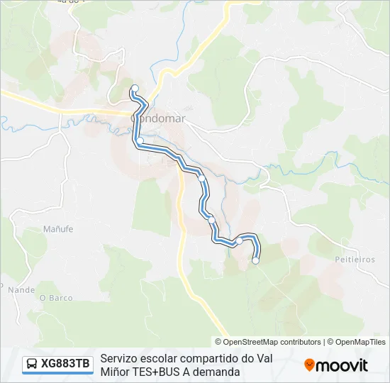 XG883TB Bus Line Map