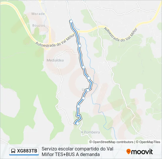 XG883TB Bus Line Map