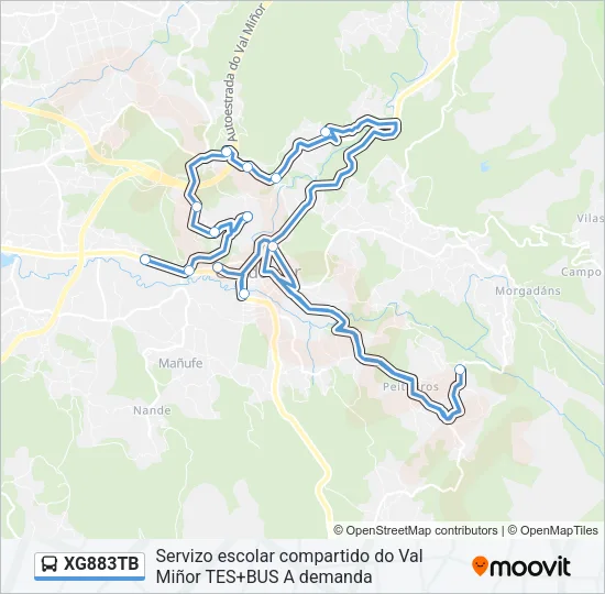XG883TB Bus Line Map