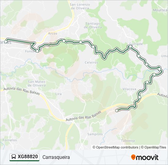 XG88820 bus Line Map