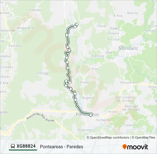 XG88824 Bus Line Map