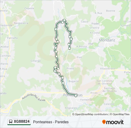 XG88824 bus Mapa de línia