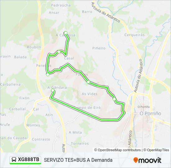 XG888TB Bus Line Map