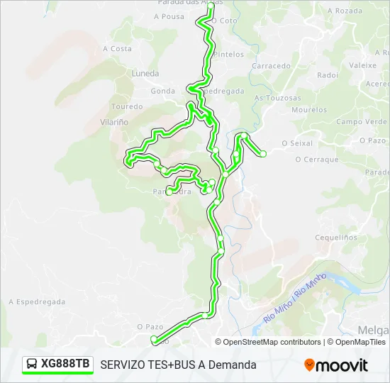 XG888TB Bus Line Map