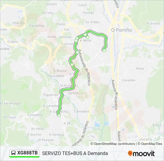 XG888TB Bus Line Map