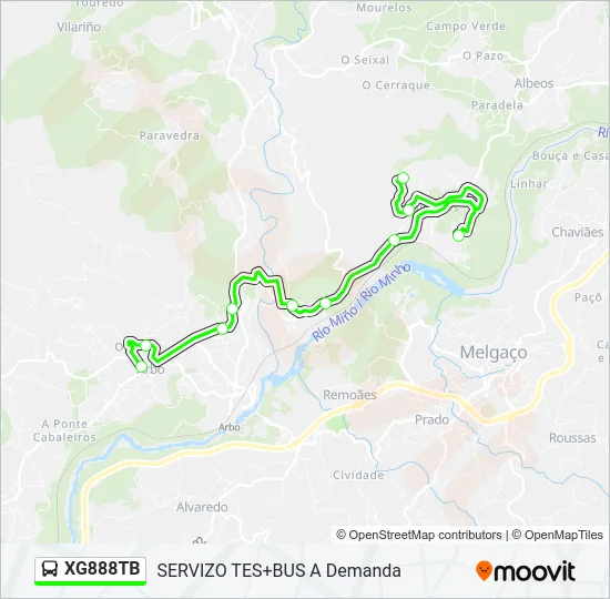 XG888TB Bus Line Map