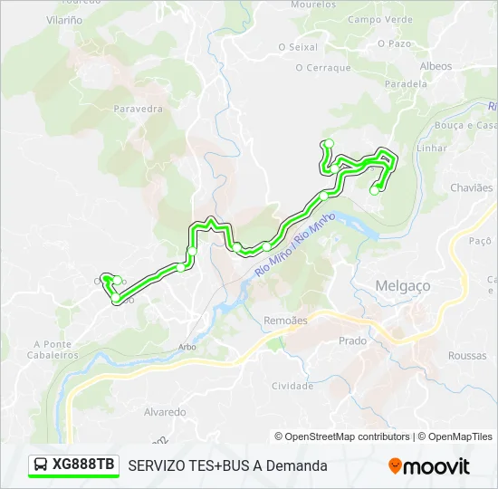 XG888TB Bus Line Map