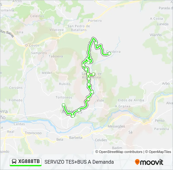 XG888TB Bus Line Map