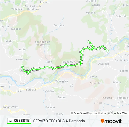 XG888TB Bus Line Map
