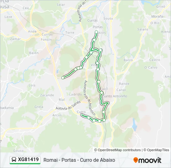 XG81419 Bus Line Map