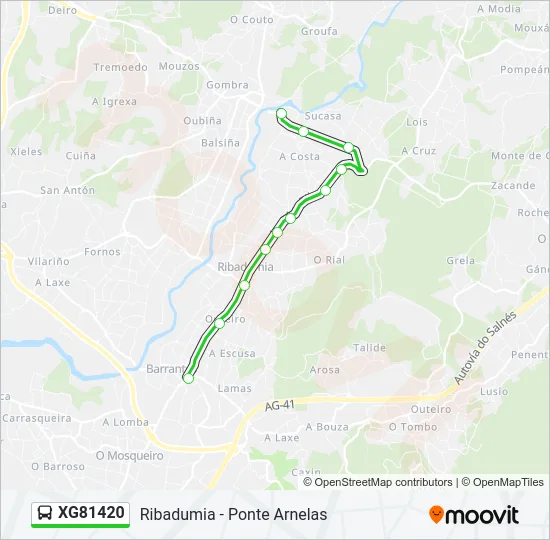 XG81420 Bus Line Map