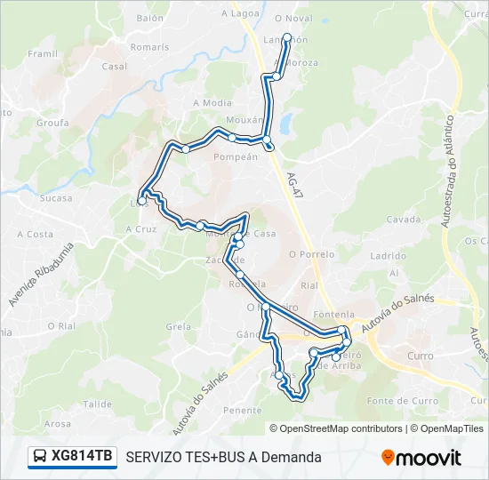 XG814TB Bus Line Map