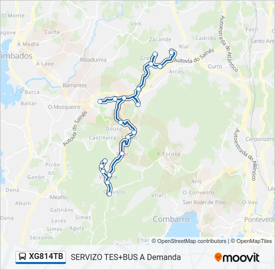 XG814TB Bus Line Map
