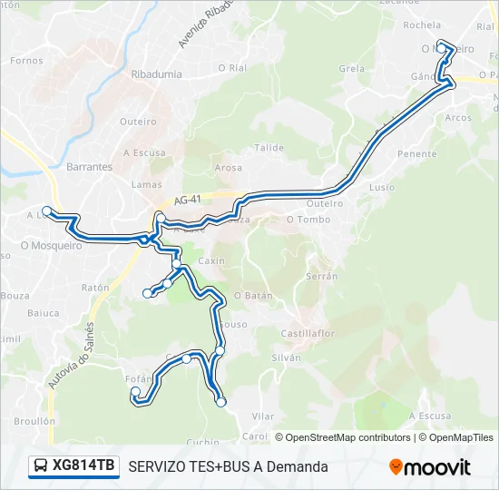 XG814TB Bus Line Map