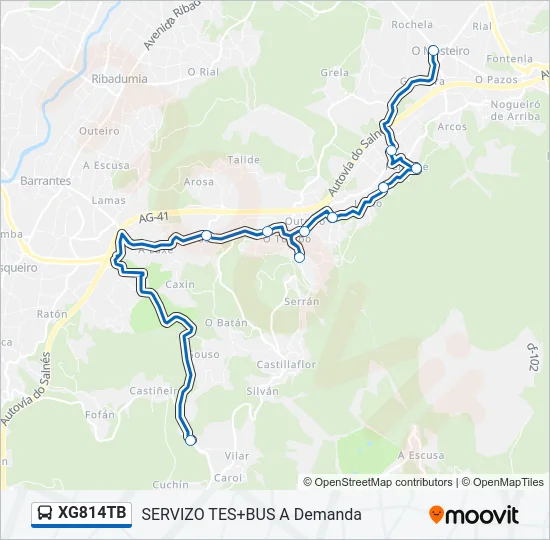 XG814TB Bus Line Map