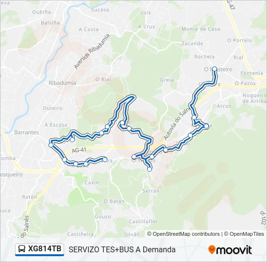 XG814TB Bus Line Map